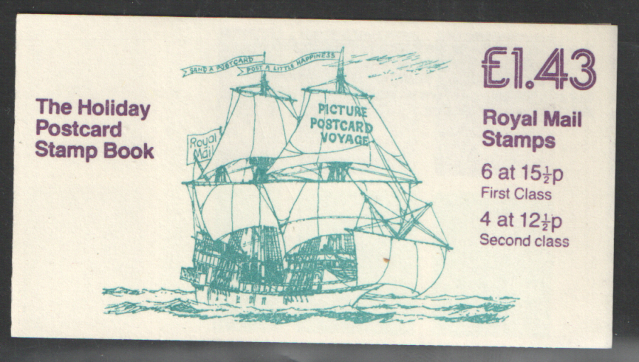 (image for) FN3A / DB11(5) Cyl B4 B2 (B50) Perf E1 £1.43 Golden Hinde Left Margin Folded Booklet