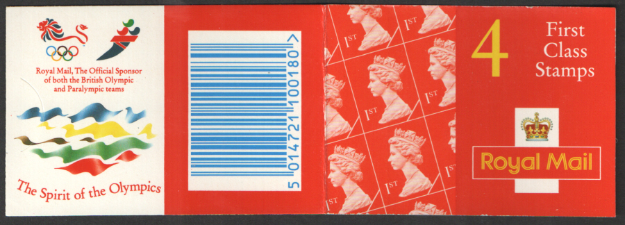 (image for) HB10 / DB20(43) Cyl W39 W46 W51 Olympic Walsall 4 x 1st Class Barcode Booklet