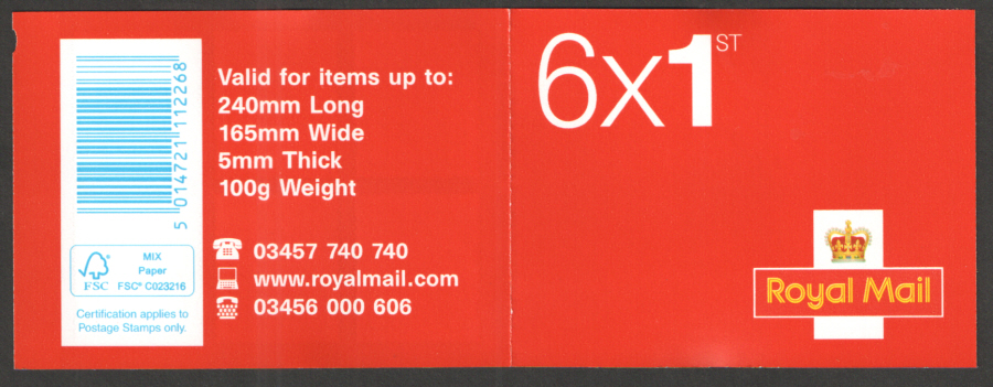 (image for) MB12 / SB5(24)C New Telephone No. M14L / MSIL 6 x 1st Class Booklet