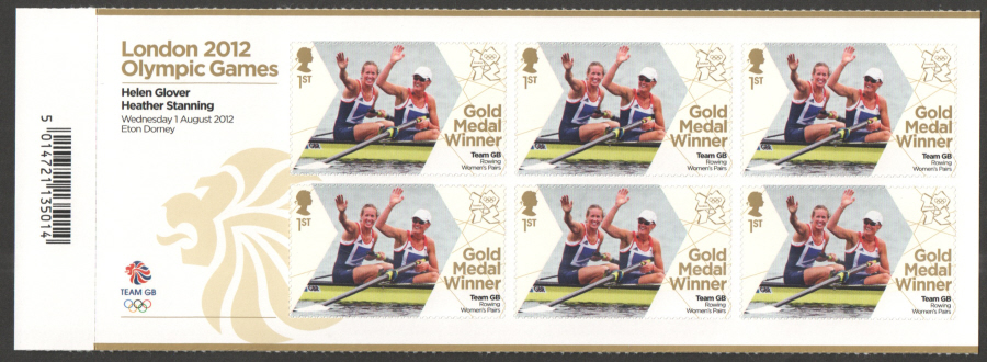(image for) SG3342a Glover & Stanning London 2012 Olympic Gold Medal Winner Miniature Sheet