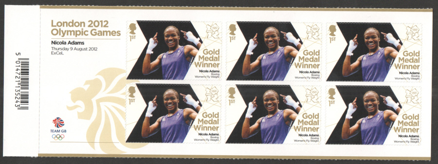 (image for) SG3365a Nicola Adams London 2012 Olympic Gold Medal Winner Miniature Sheet