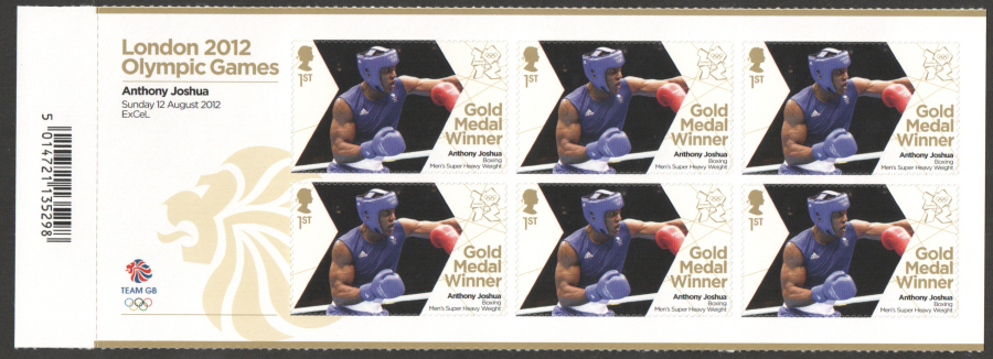 (image for) SG3370a Anthony Joshua London 2012 Olympic Gold Medal Winner Miniature Sheet