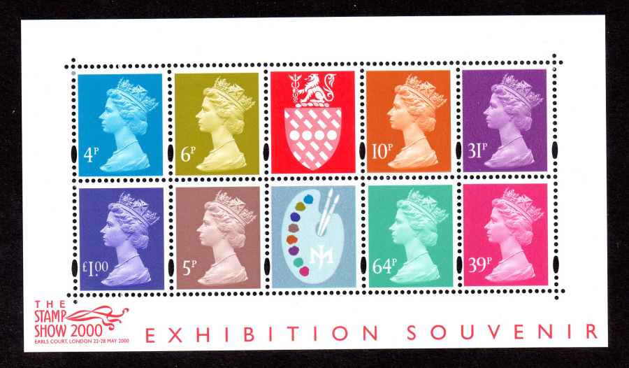 (image for) MS2146 2000 Jeffery Matthews Palette Stamp Show 2000 Royal Mail Miniature Sheet