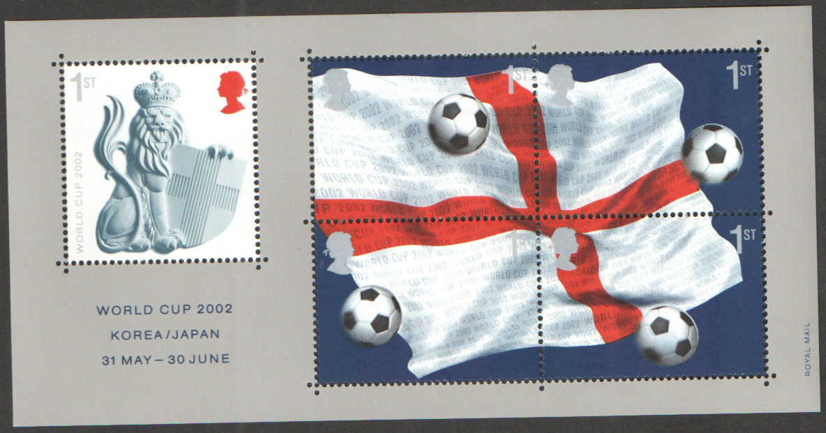 (image for) MS2292 2002 World Cup Royal Mail Miniature Sheet