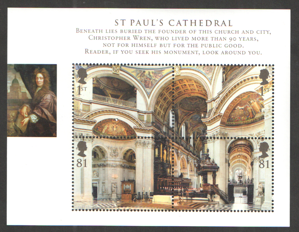 (image for) MS2847 2008 St Paul's Cathedral Royal Mail Miniature Sheet