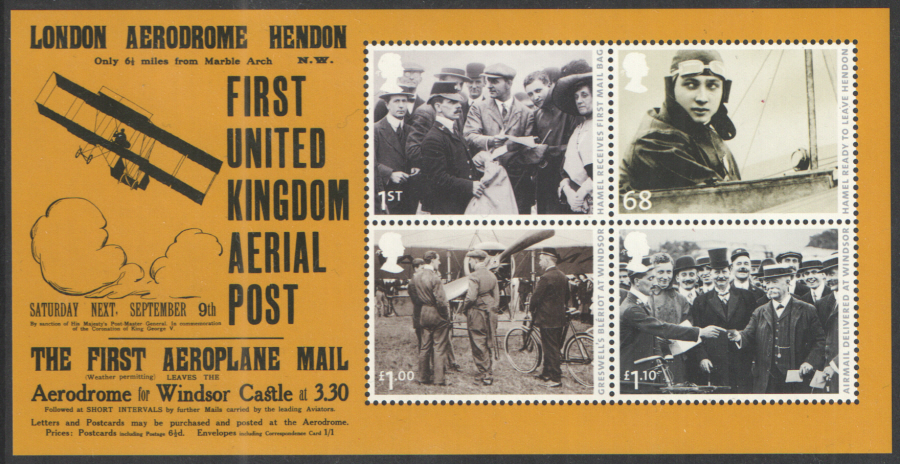 (image for) MS3220 2011 Aerial Post Centenary Royal Mail Miniature Sheet
