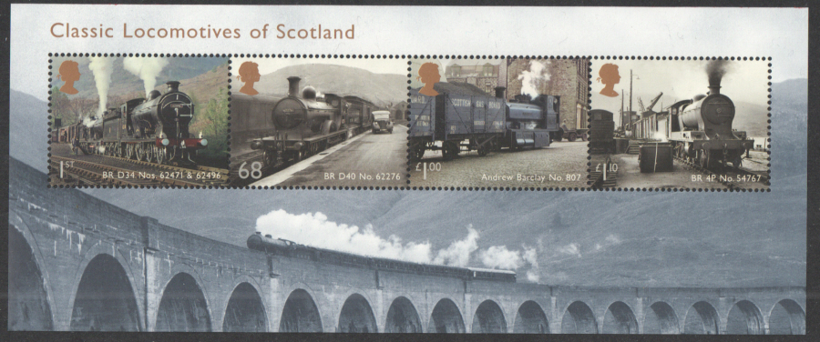 (image for) MS3283 2012 Classic Locomotives of Scotland Royal Mail Miniature Sheet
