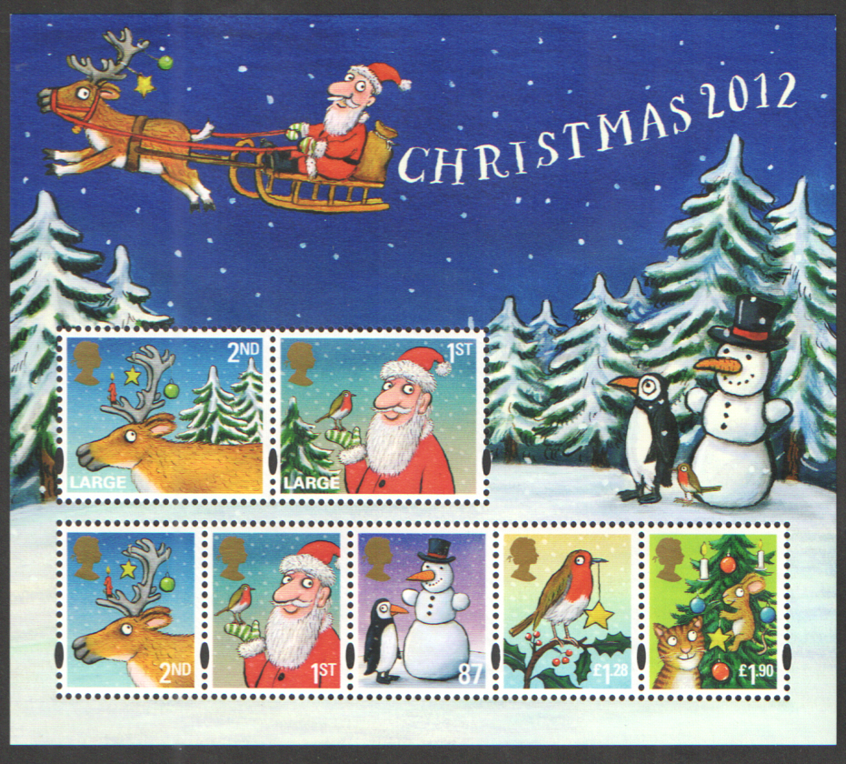 (image for) MS3422 2012 Christmas Royal Mail Miniature Sheet