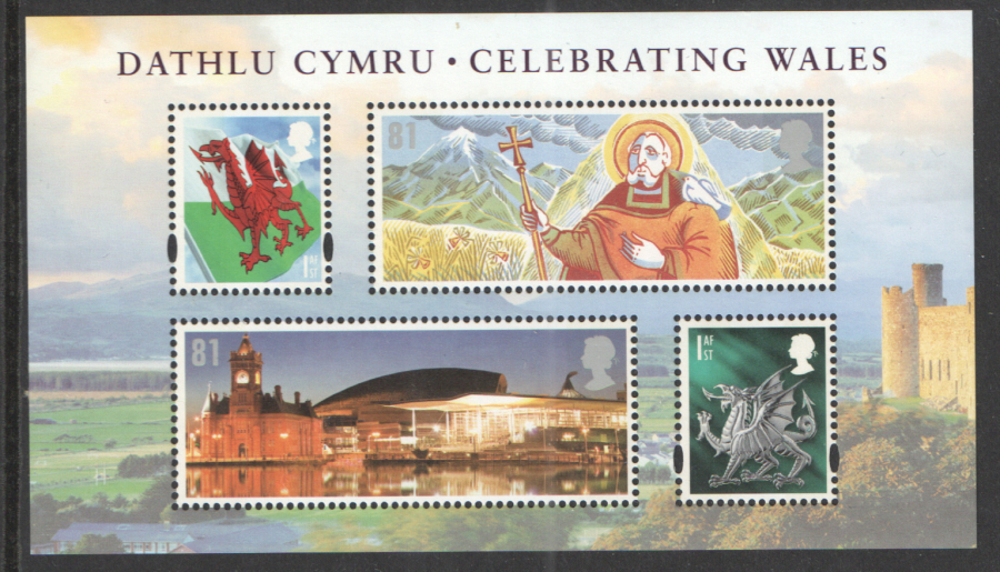 (image for) MSW147 2009 Celebrating Wales Royal Mail Miniature Sheet