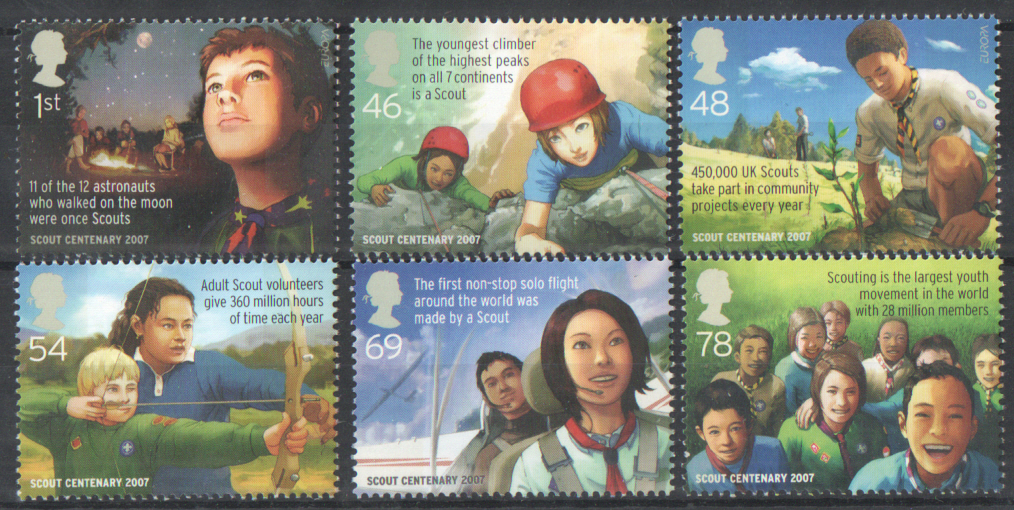 (image for) SG2758 / 63 2007 Scout Centenary unmounted mint set of 6