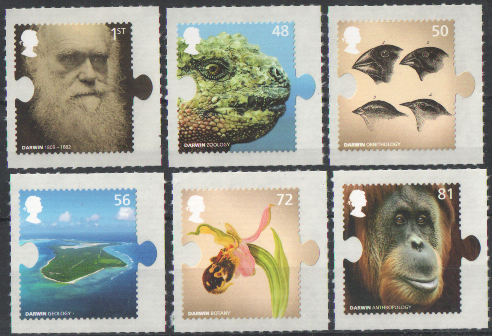 (image for) SG2898 / 03 2009 Charles Darwin unmounted mint set of 6