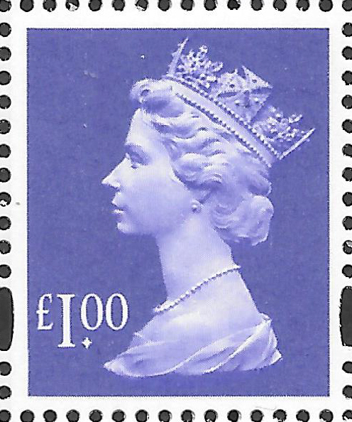 (image for) DG1000.5 £1 Bluish Violet 19/04/04 left margin date block of 8