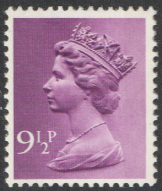 (image for) 1976 9.5p Deep Lilac FCP(H) / DEX Cyl 13 (-) no dot Machin Cylinder Block
