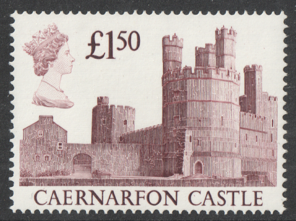 (image for) 1988 Harrison Castle £1.50 Burgundy Plate 2A Block of 4