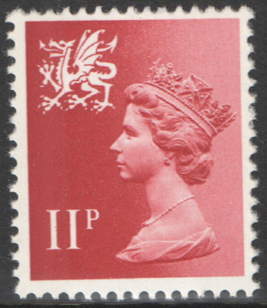 (image for) 1976 Wales 11p Pastel Red FCP(H)/DEX Cyl 1(17) dot cylinder block