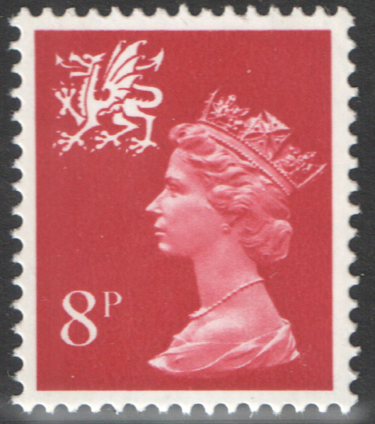 (image for) 1974 Wales 8p Red FCP(H)/DEX Cyl 1(22) no dot cylinder block