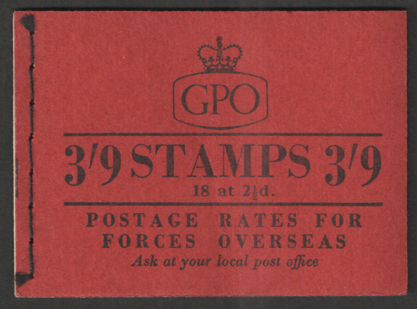 (image for) G13 April 1956 Elizabeth II 3/9 Stitched Booklet