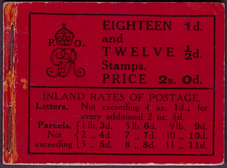 BB2 April 1912 George V 2/- Stitched Booklet