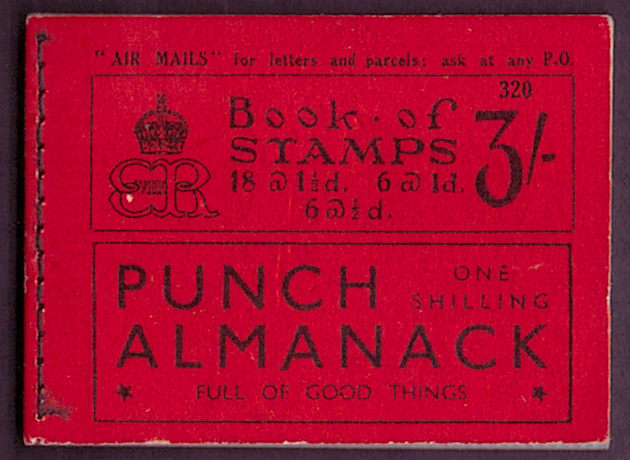 (image for) BC3 Nov 1936 Edward VIII 3/- Stitched Booklet Edition 320 (Pale Blue blotting paper)