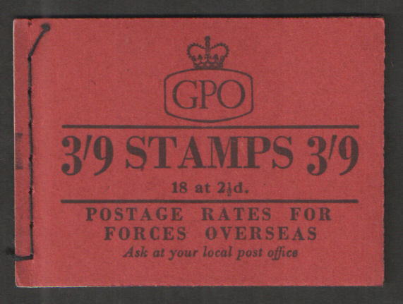 (image for) G21 August 1957 Elizabeth II 3/9 Stitched Booklet - Click Image to Close