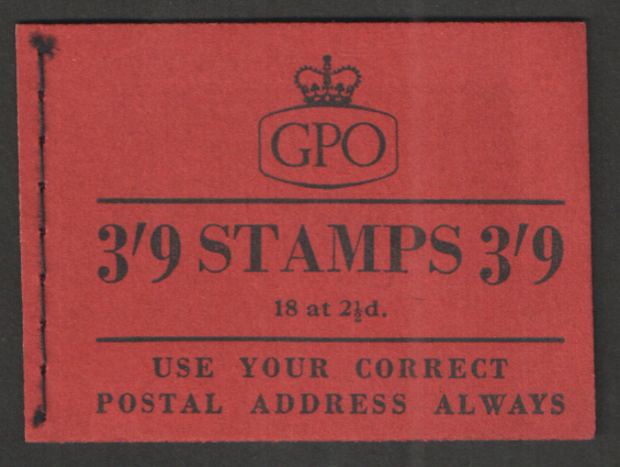 (image for) G5 February 1955 Elizabeth II 3/9 Stitched Booklet - Click Image to Close