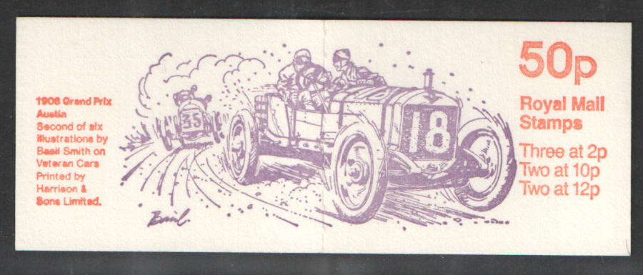 (image for) FB11A / DB9(11) Perf E2a Grand Prix Austin 50p Folded Booklet