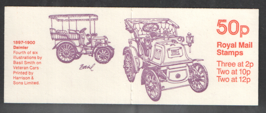 (image for) FB13A / DB9(13) Perf E1 1897-1900 Daimler 50p Folded Booklet