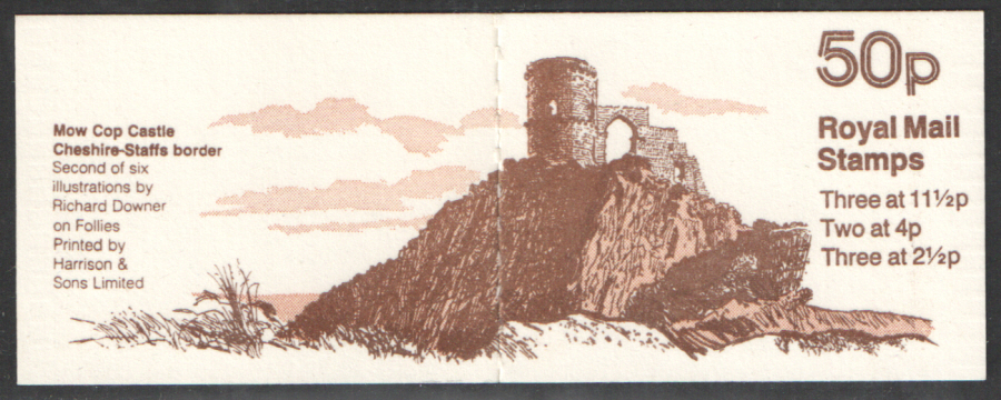(image for) FB18A / DB9(18) Perf E1 Mow Cop Castle 50p Folded Booklet