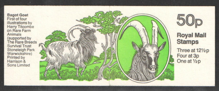 (image for) FB23A / DB9(23) Perf E1 Bagot Goat 50p Folded Booklet