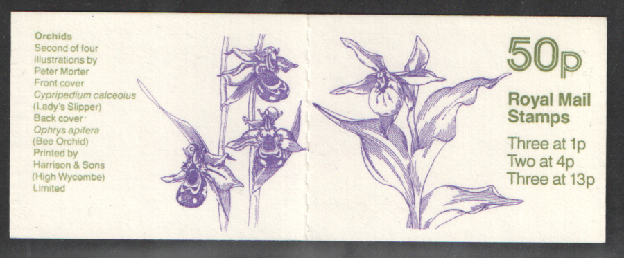 (image for) FB28 / DB9(28) Orchids No.2 50p Folded Booklet