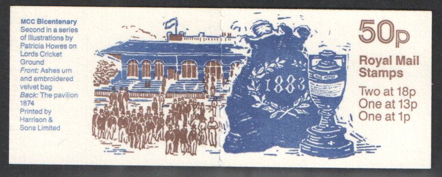 (image for) FB40 / DB9(37) Lip Flaw 'A' Phosphor MCC Bicentenary No.2 Folded Booklet. Trimmed perfs at left.