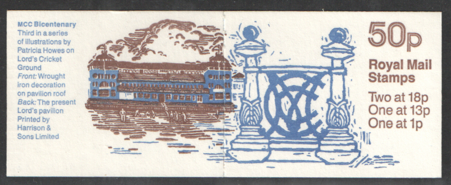 (image for) FB41 / DB9(38) Lip Flaw MCC Bicentenary No.3 50p Folded Booklet - Click Image to Close