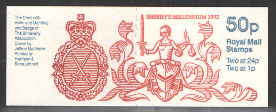 (image for) FB63 / DB14(22) Sheriff's Millennium 50p Folded Booklet - Click Image to Close