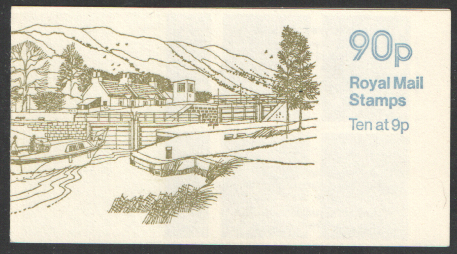 (image for) FG5A / DB8(6) Cyl 25 (28) no dot Caledonian Canal 90p Left Margin Folded Booklet