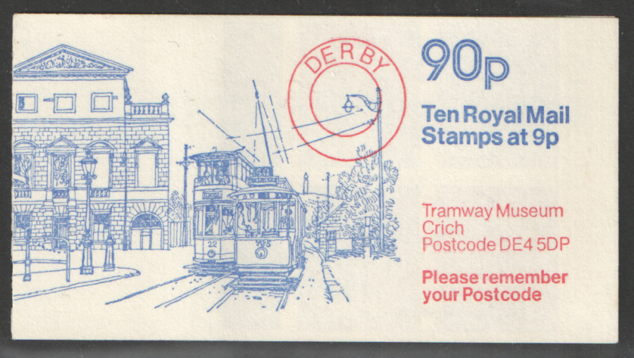 (image for) FG7A / DB8(8) Perf E1 90p Tramway Museum Left Margin Folded Booklet