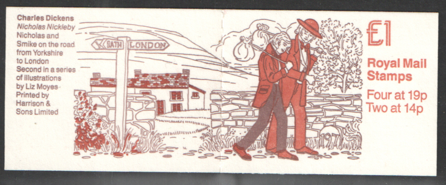 (image for) FH14 / DB15(10) Rotary Perf Nicholas Nickleby £1 Folded Booklet