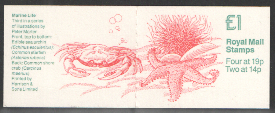 (image for) FH17 / DB15(13) Marine Life No.3 £1 Folded Booklet - Click Image to Close