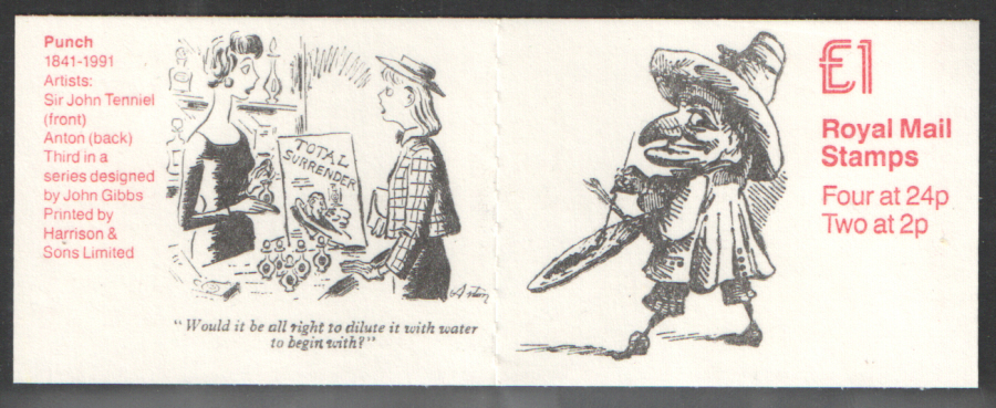 (image for) FH25 / DB15(21) Cyl B21 B1 Punch No.3 £1 Folded Booklet - Click Image to Close