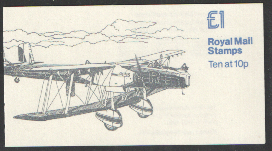 FH3A / DB7(12) + TSV Perf E2 £1 Military Aircraft No.3 Left Margin Folded Booklet