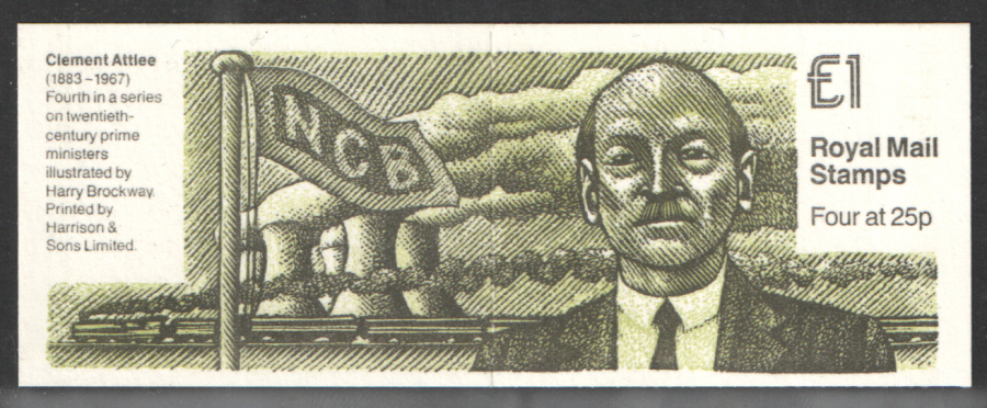 (image for) FH35 / DB14(35) Clement Attlee £1 Folded Booklet - Click Image to Close