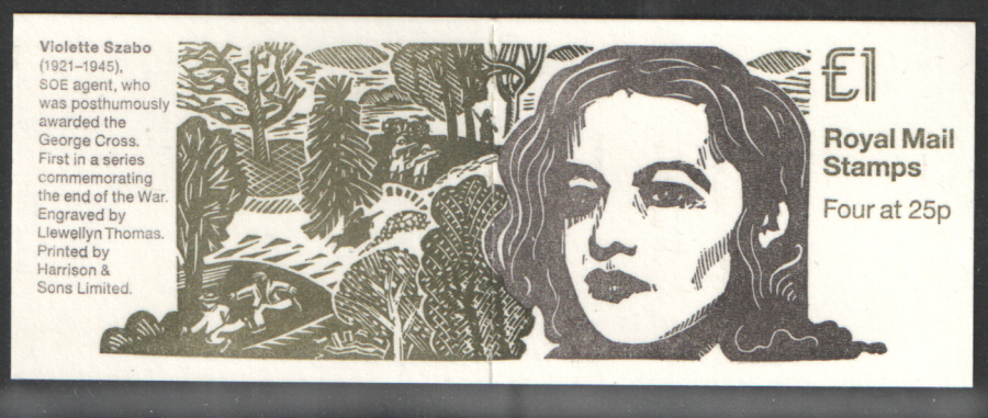 (image for) FH36 / DB14(37) Cyl B6 Violet Szabo £1 Folded Booklet - Click Image to Close