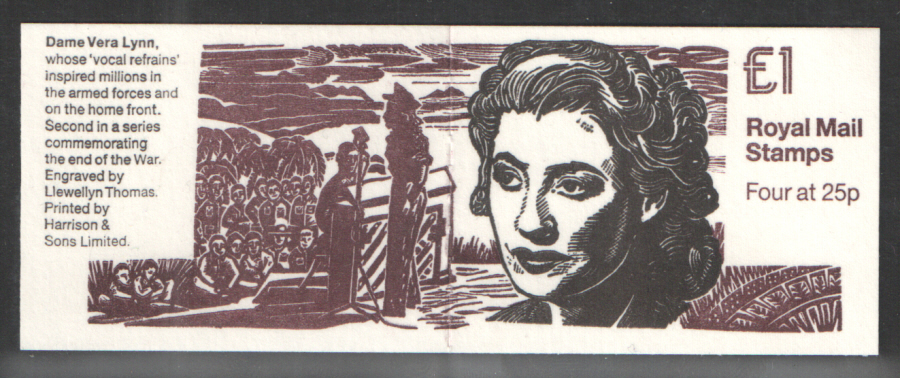 (image for) FH37 / DB14(39) Cyl B6 Dame Vera Lynn £1 Folded Booklet - Click Image to Close
