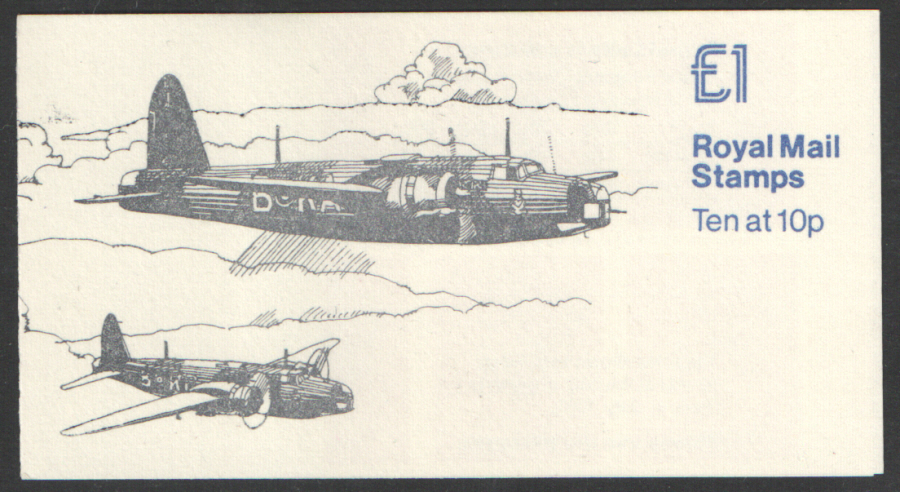 (image for) FH4A / DB7(13) Perf E2 £1 Military Aircraft No.4 Left Margin Folded Booklet. Some cover toning.