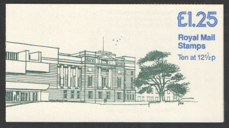 (image for) FK3B / DB7(20)A Perf E1 £1.25 Ulster Museum, Belfast Right Margin Folded Booklet