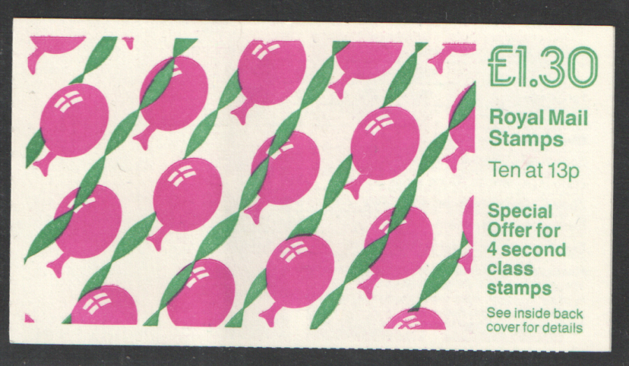 (image for) FL14B / DB7(41)A Cyl - (B49) £1.30 Balloons Right Margin Folded Booklet