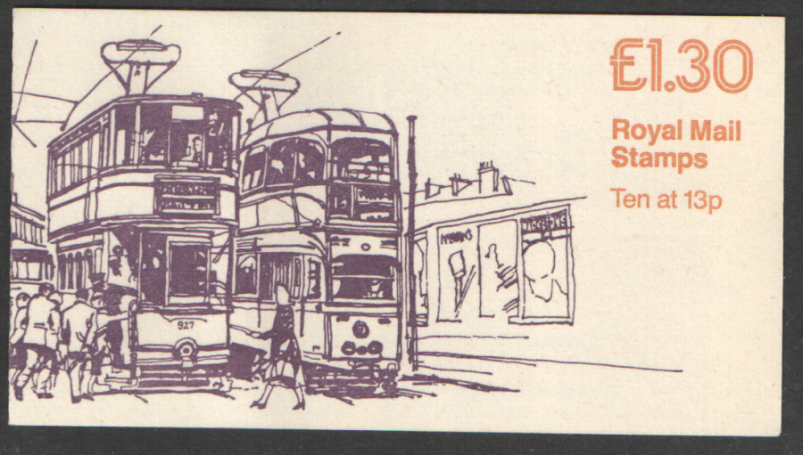 (image for) FL4B / DB7(27)A Cyl B12 (B62 Row 1) £1.30 Trams No.2 Right Margin Folded Booklet - Click Image to Close