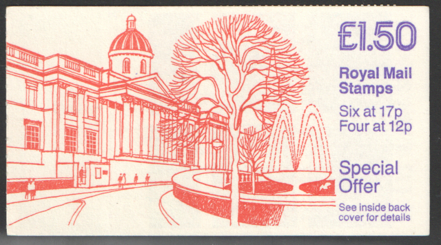 (image for) FP2A / DB11(17) Cyl B14 B8 (B55) £1.50 National Gallery Left Margin Folded Booklet