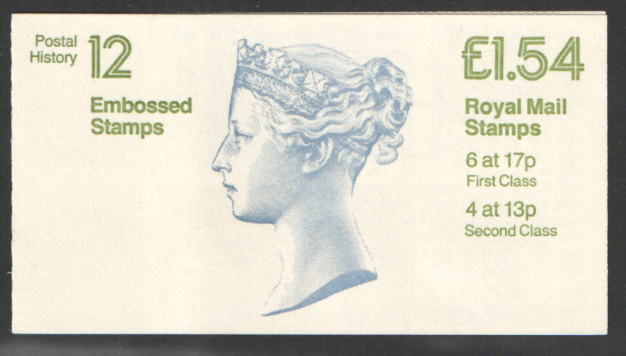 (image for) FQ2A / DB11(13) Perf E1 £1.54 Postal History No.12 Left Margin Folded Booklet - Click Image to Close