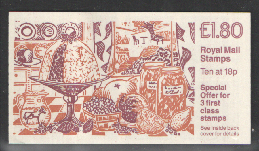 (image for) FU7A / DB8(38) Cyl B13 £1.80 Fruit & Puddings Left Margin Folded Booklet