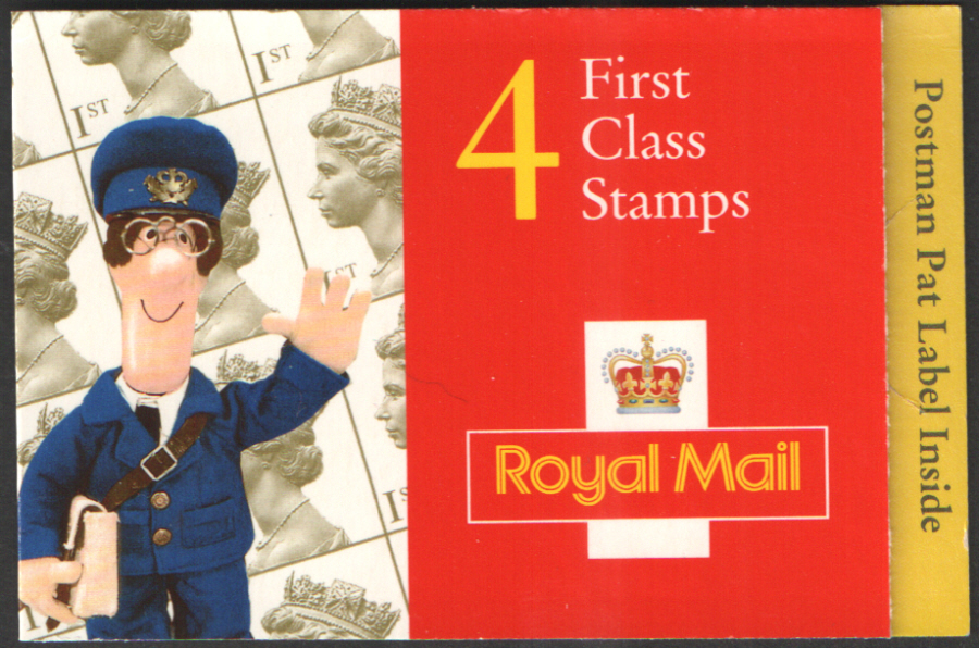 (image for) HB19 / DB22(9) Inset Left Cyl W1 Postman Pat Torn Perfs 4 x 1st Class Barcode Booklet